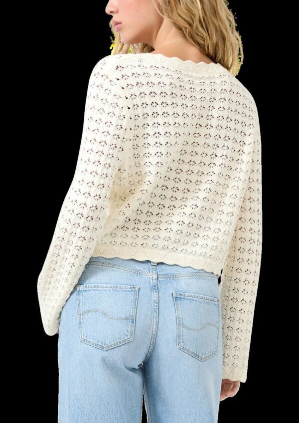 Strickjacke mit Ajourmuster