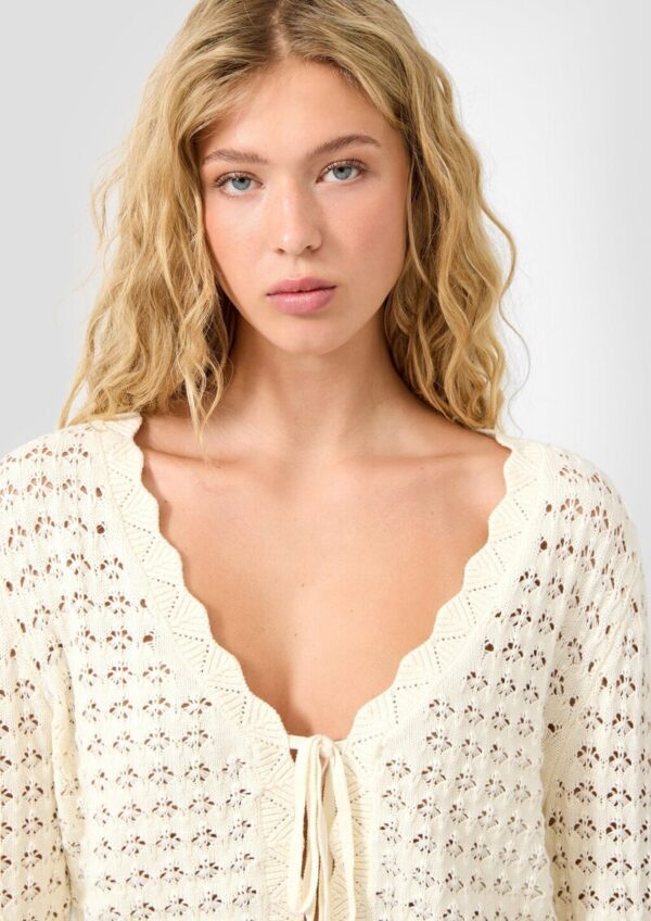 Strickjacke mit Ajourmuster