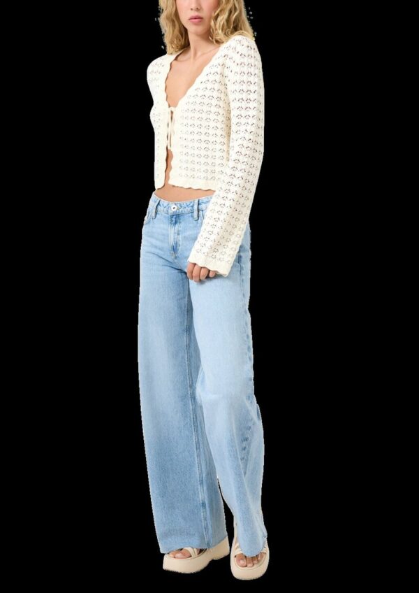 Strickjacke mit Ajourmuster