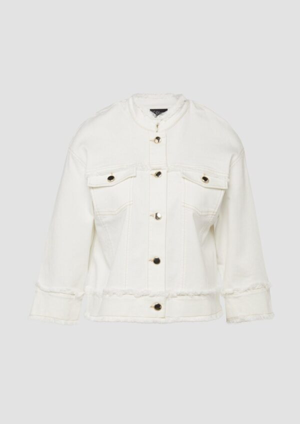 Jacke aus Viskose-Baumwoll-Mix mit Elasthan-Anteil