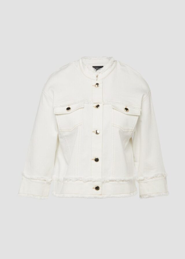 Jacke aus Viskose-Baumwoll-Mix mit Elasthan-Anteil