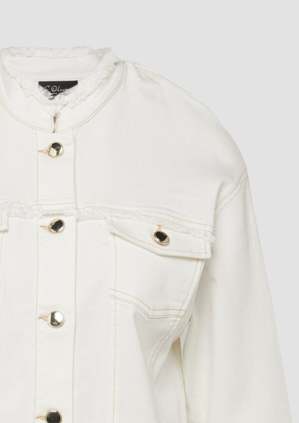 Jacke aus Viskose-Baumwoll-Mix mit Elasthan-Anteil