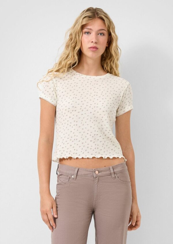 T-Shirt mit Piqué-Struktur