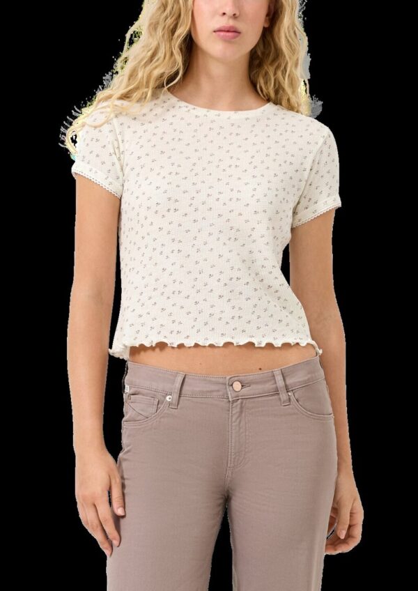 T-Shirt mit Piqué-Struktur