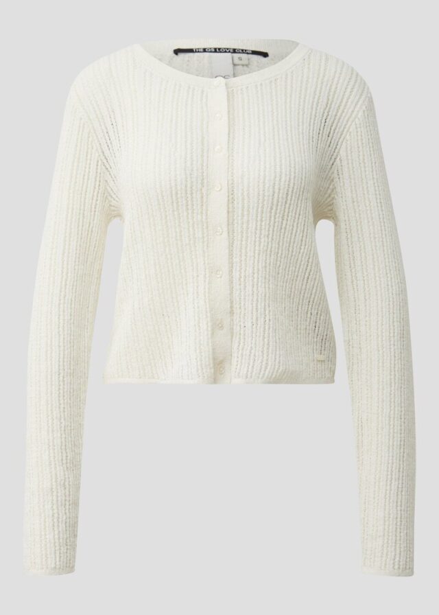 Strickjacke mit Ajourmuster