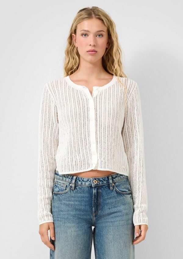 Strickjacke mit Ajourmuster