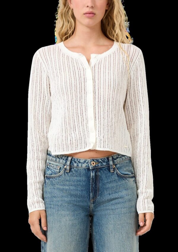 Strickjacke mit Ajourmuster