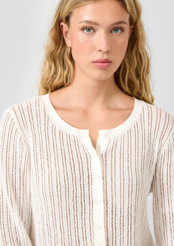 Strickjacke mit Ajourmuster