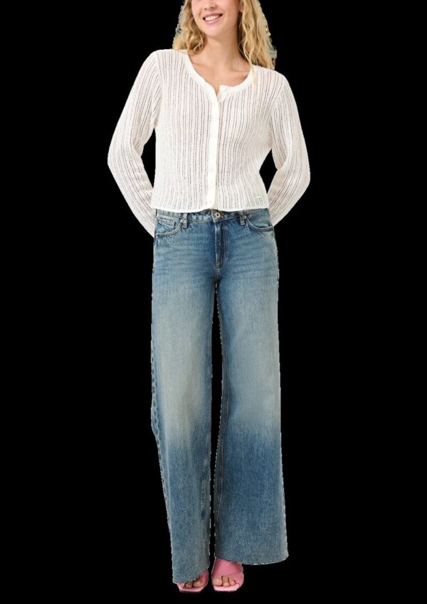 Strickjacke mit Ajourmuster