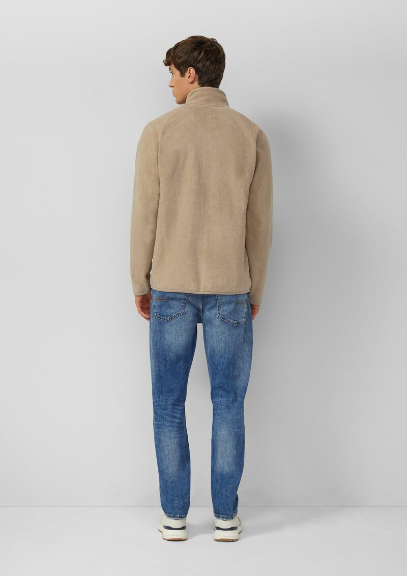 Fleece-Jacke mit Eingrifftaschen und Stehkragen