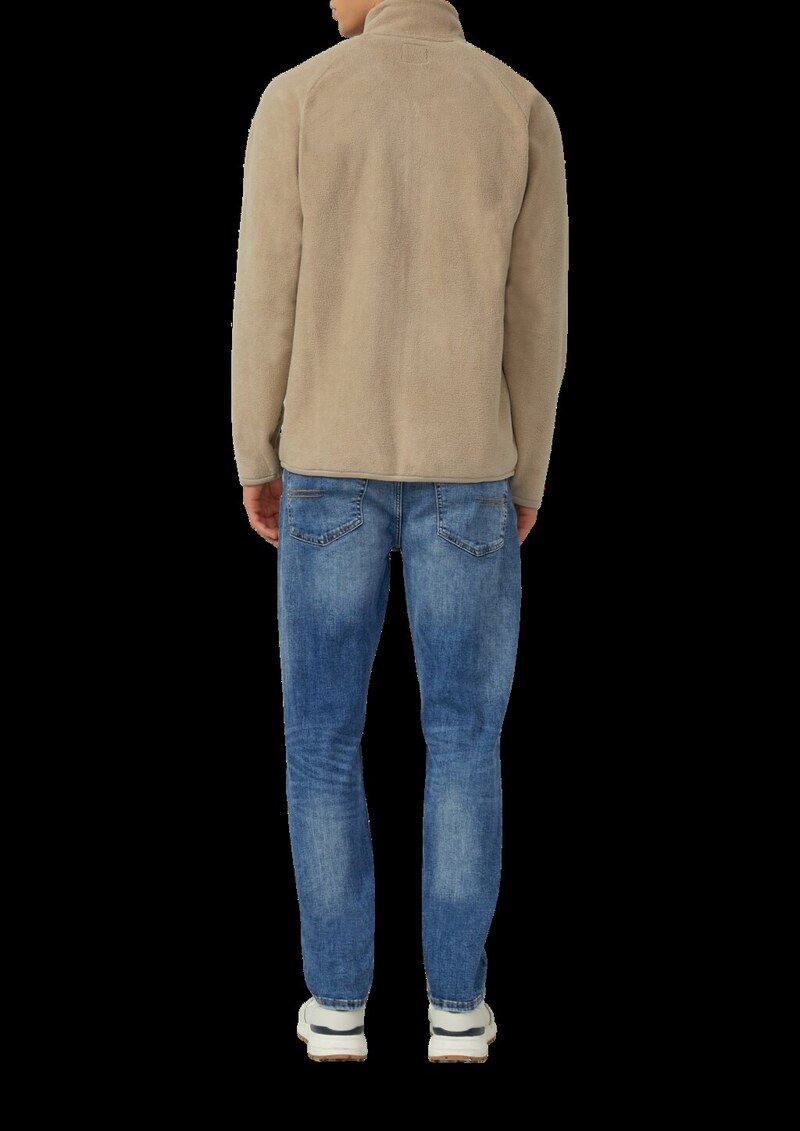 Fleece-Jacke mit Eingrifftaschen und Stehkragen