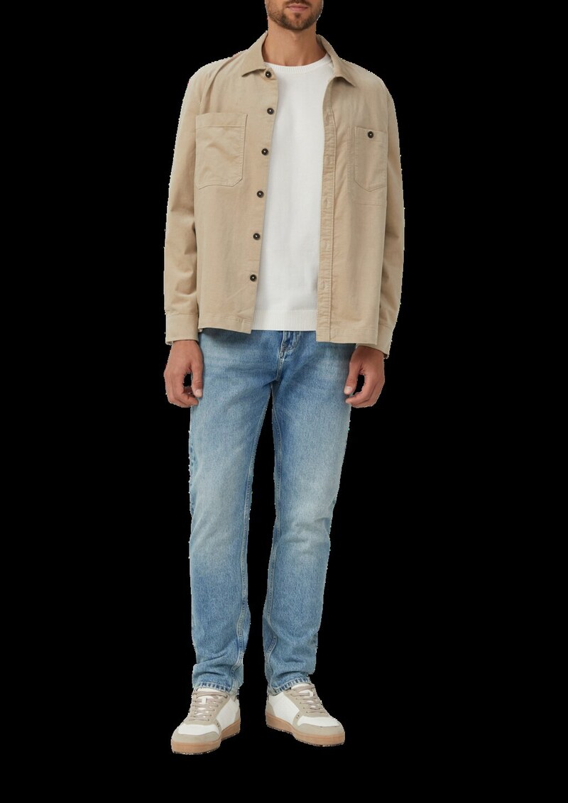 Pullover aus Moulinéstrick mit Crew Neck und Raglanärmeln