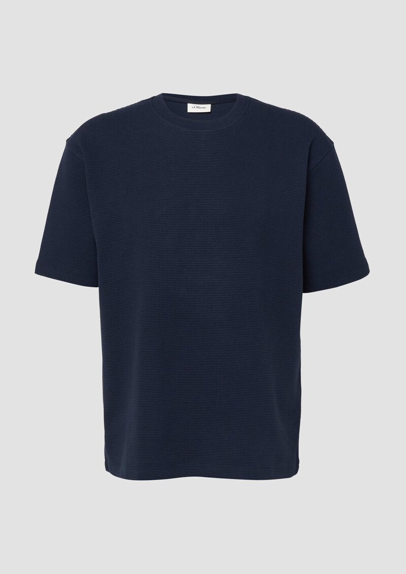 Hochwertiges T-Shirt mit Waffelstruktur im Modern Fit