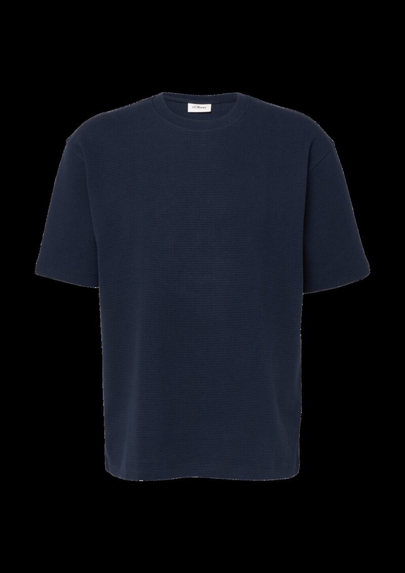 Hochwertiges T-Shirt mit Waffelstruktur im Modern Fit