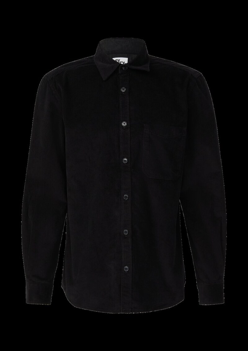 Regular Fit: Baumwollhemd aus Cord mit Brusttasche