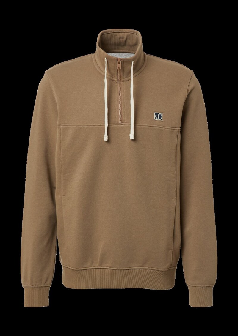 Sweatshirt mit Eingrifftaschen und Label-Patch