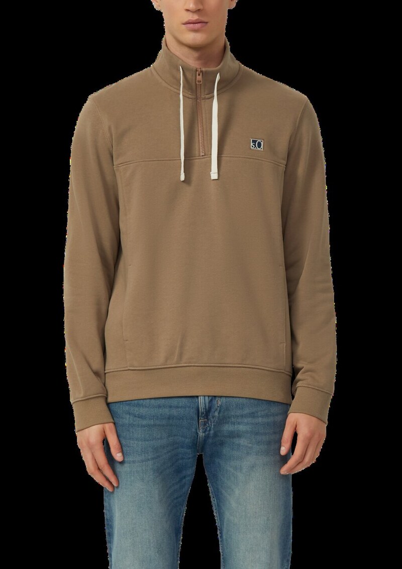 Sweatshirt mit Eingrifftaschen und Label-Patch