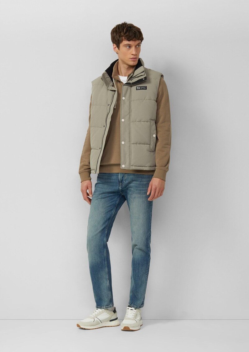 Sweatshirt mit Eingrifftaschen und Label-Patch