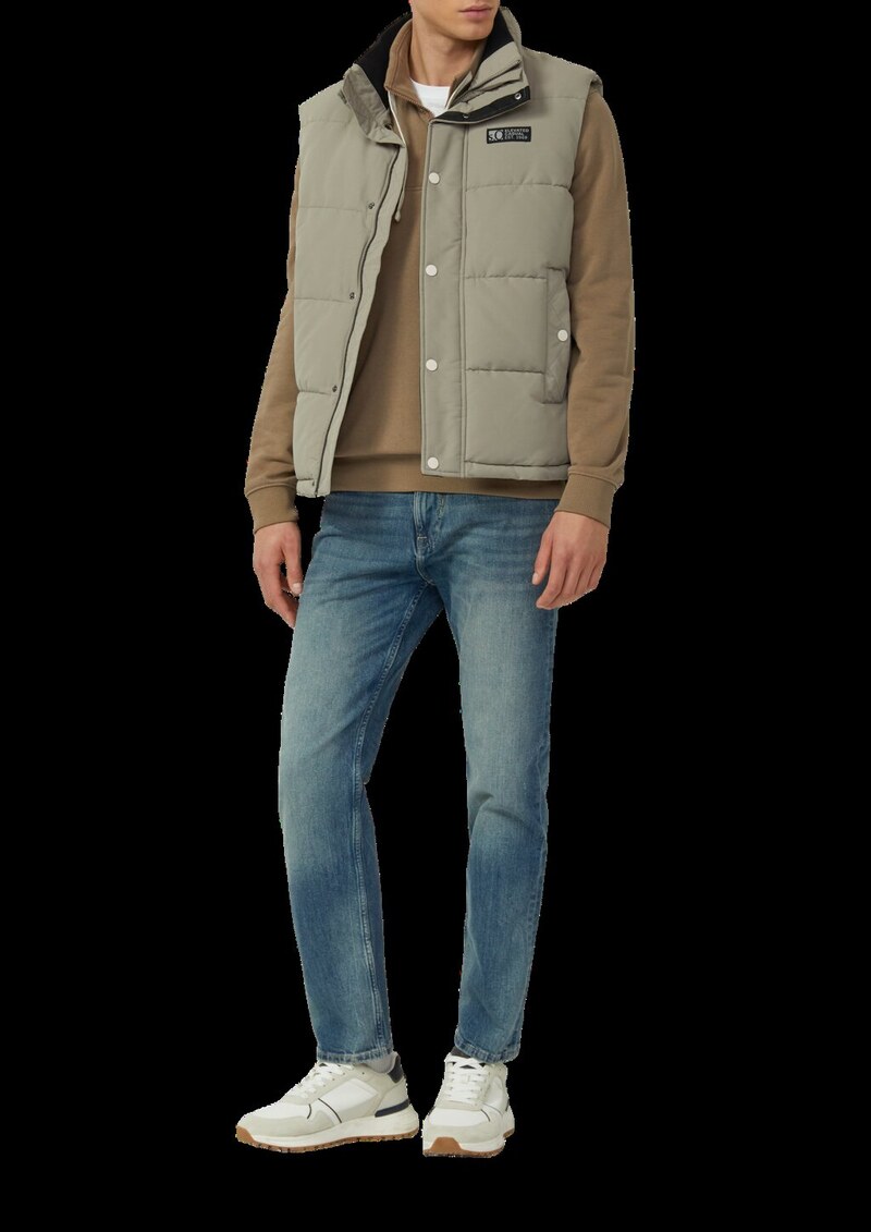 Sweatshirt mit Eingrifftaschen und Label-Patch