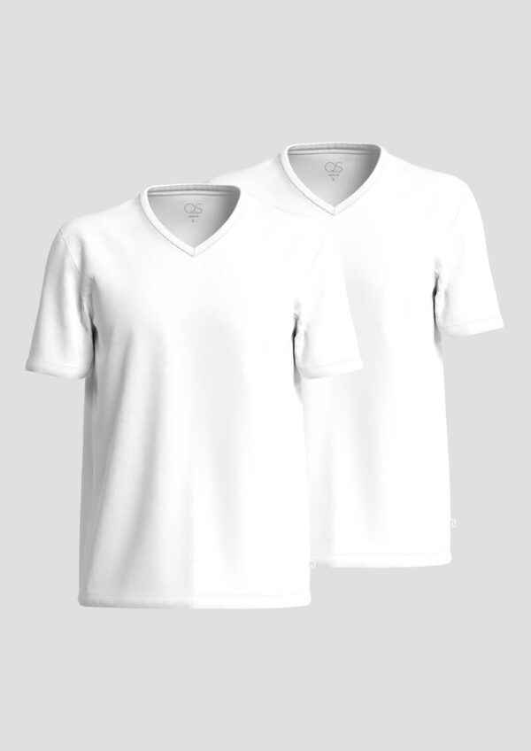 Doppelpack: Regular Fit-Shirt mit V-Neck