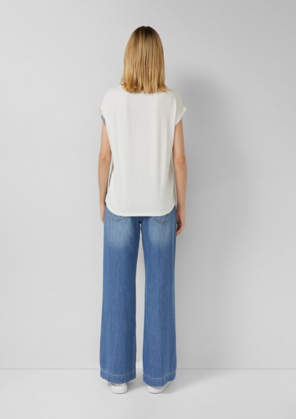 Strukturiertes T-Shirt im Fabricmix