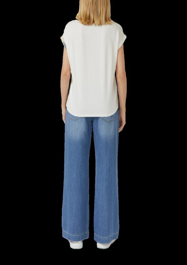 Strukturiertes T-Shirt im Fabricmix