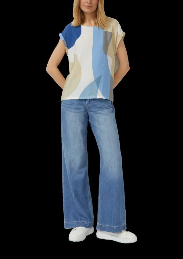 Strukturiertes T-Shirt im Fabricmix