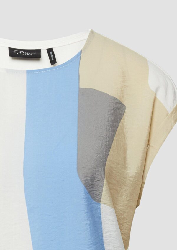 Strukturiertes T-Shirt im Fabricmix