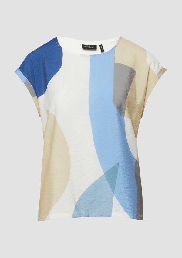 Strukturiertes T-Shirt im Fabricmix