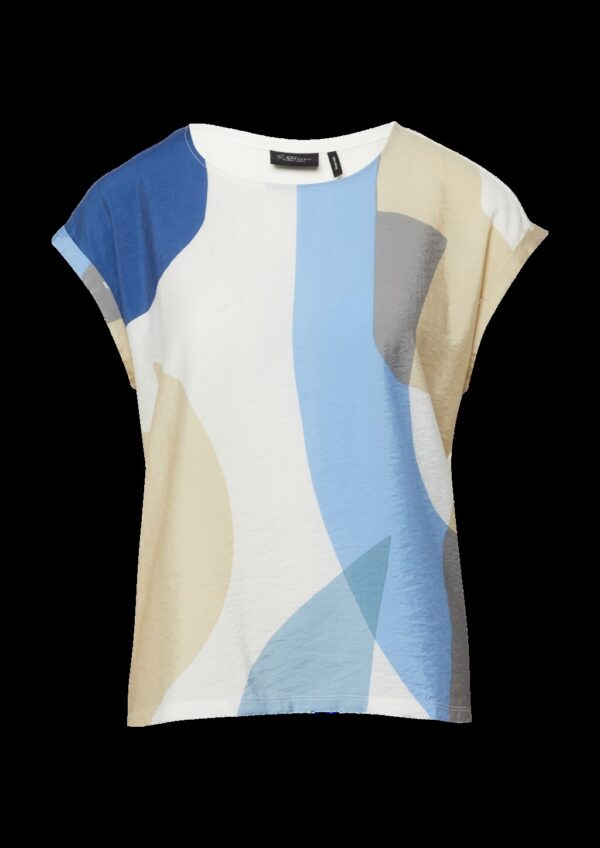 Strukturiertes T-Shirt im Fabricmix