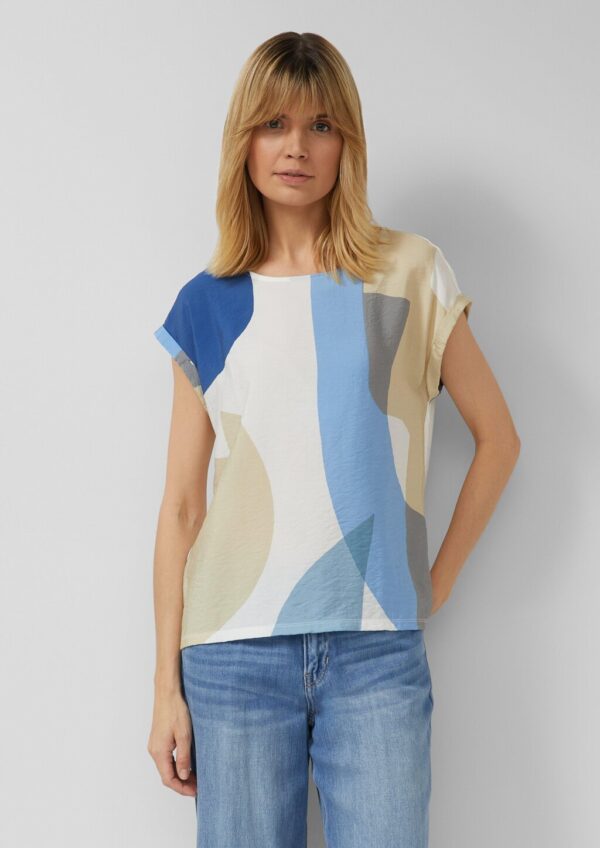 Strukturiertes T-Shirt im Fabricmix