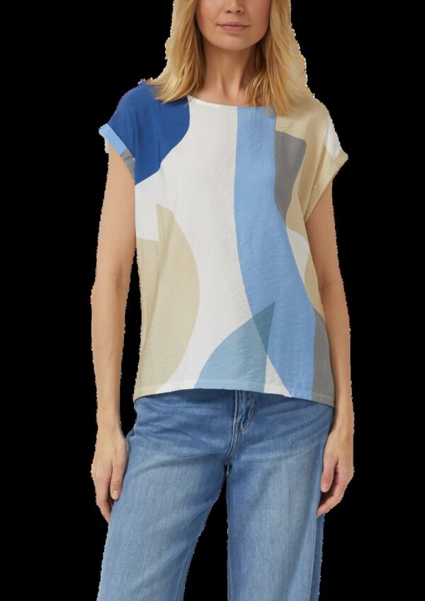 Strukturiertes T-Shirt im Fabricmix