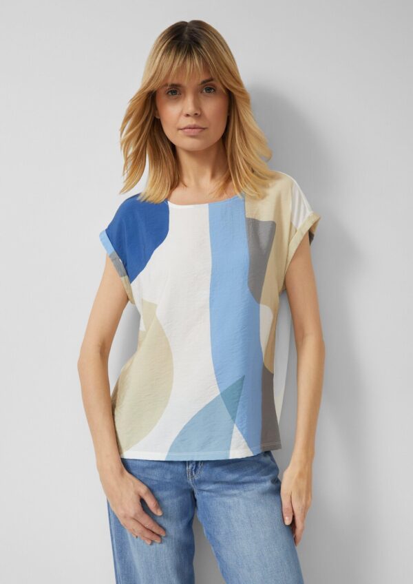 Strukturiertes T-Shirt im Fabricmix