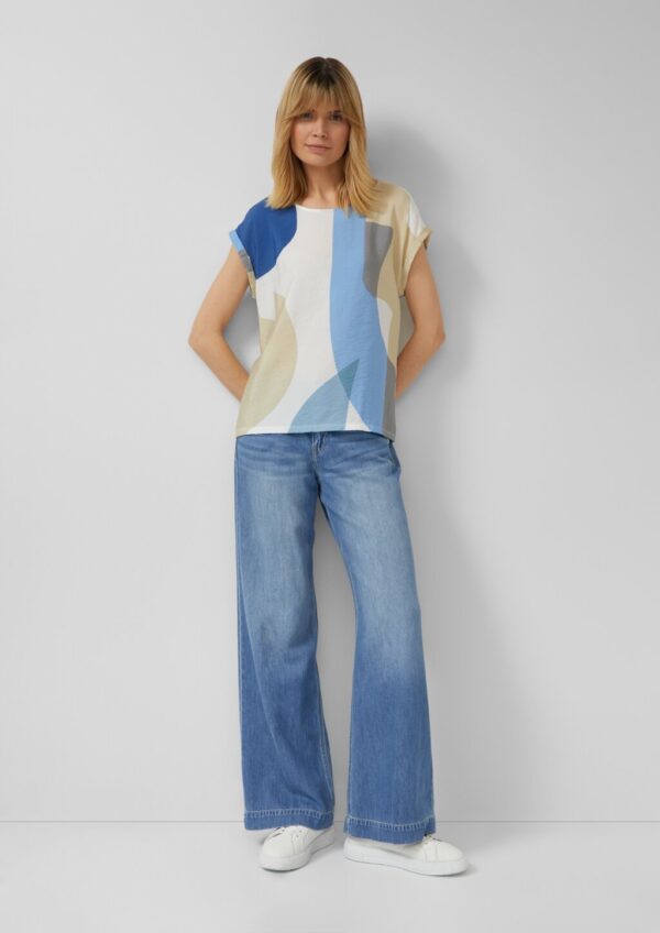 Strukturiertes T-Shirt im Fabricmix