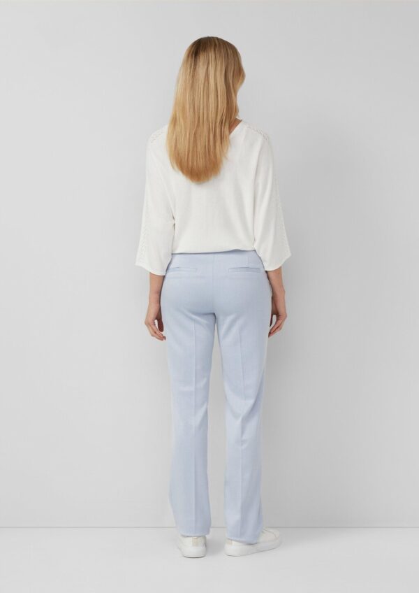 Hose aus Viskosemix mit High Rise und Straight Leg