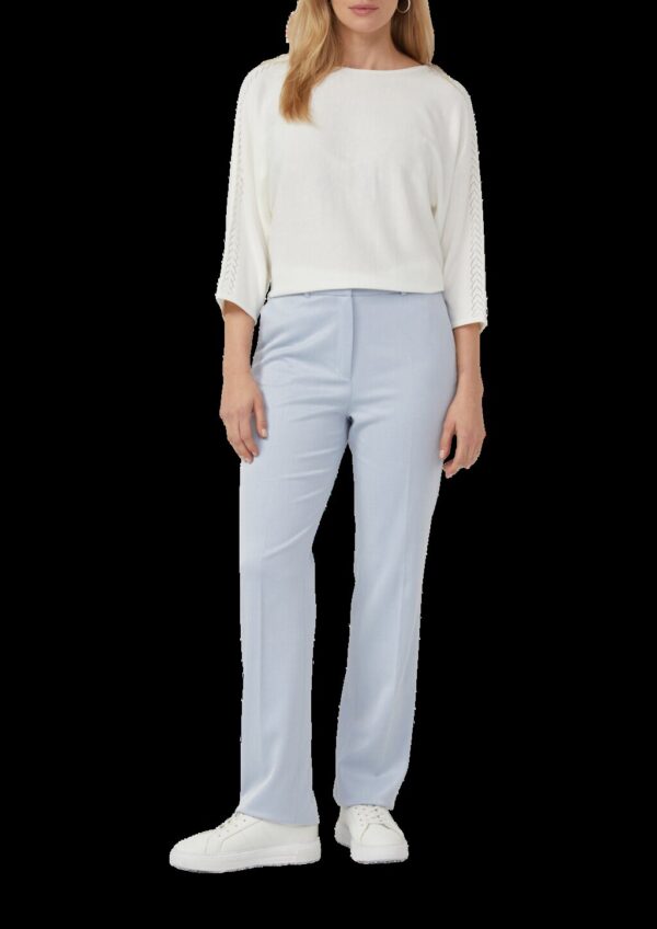 Hose aus Viskosemix mit High Rise und Straight Leg