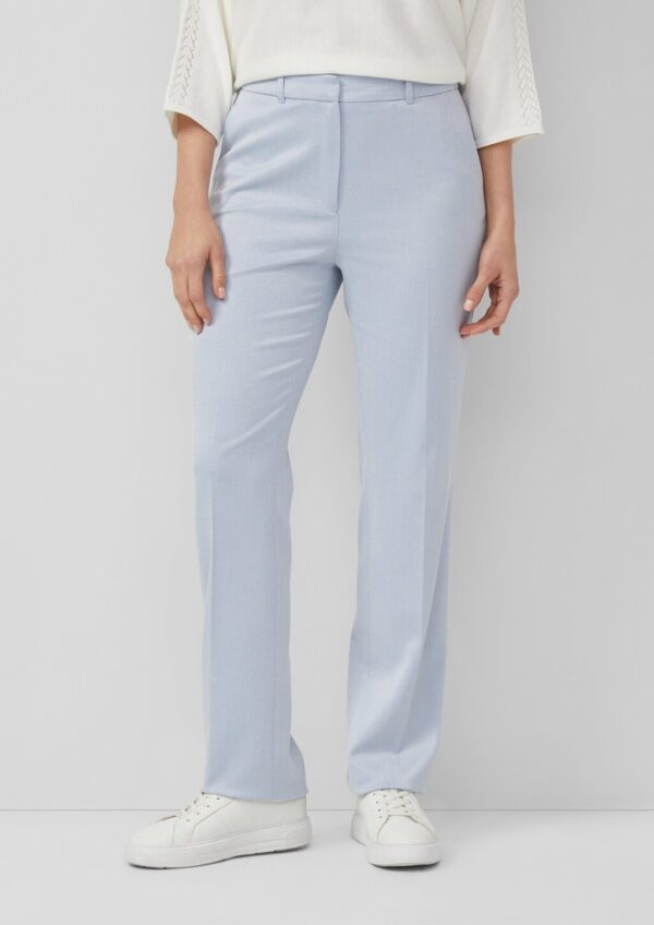 Hose aus Viskosemix mit High Rise und Straight Leg