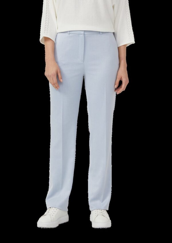 Hose aus Viskosemix mit High Rise und Straight Leg