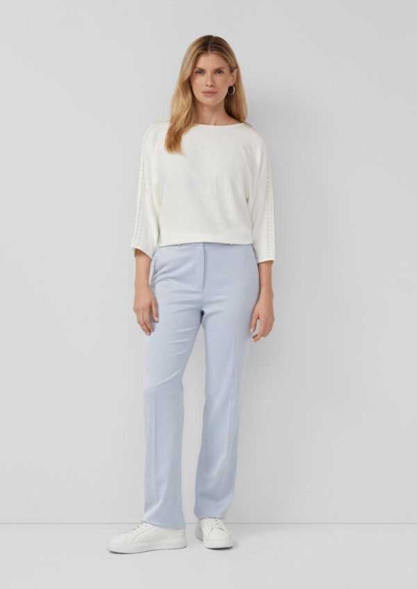 Hose aus Viskosemix mit High Rise und Straight Leg