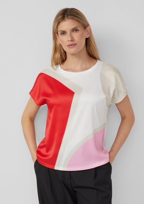 Blusenshirt mit überschnittenen Schultern