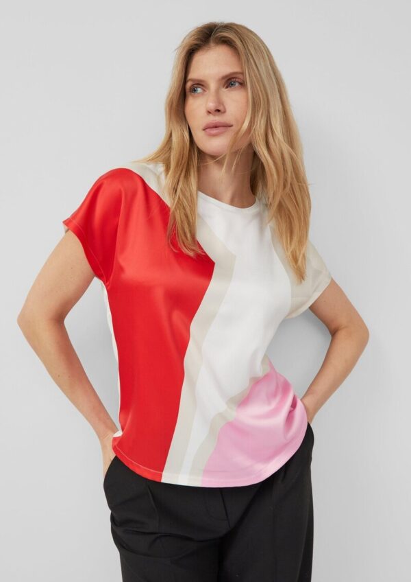 Blusenshirt mit überschnittenen Schultern