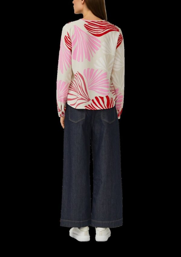 Bluse mit Tunika-Ausschnitt und All-over-Print