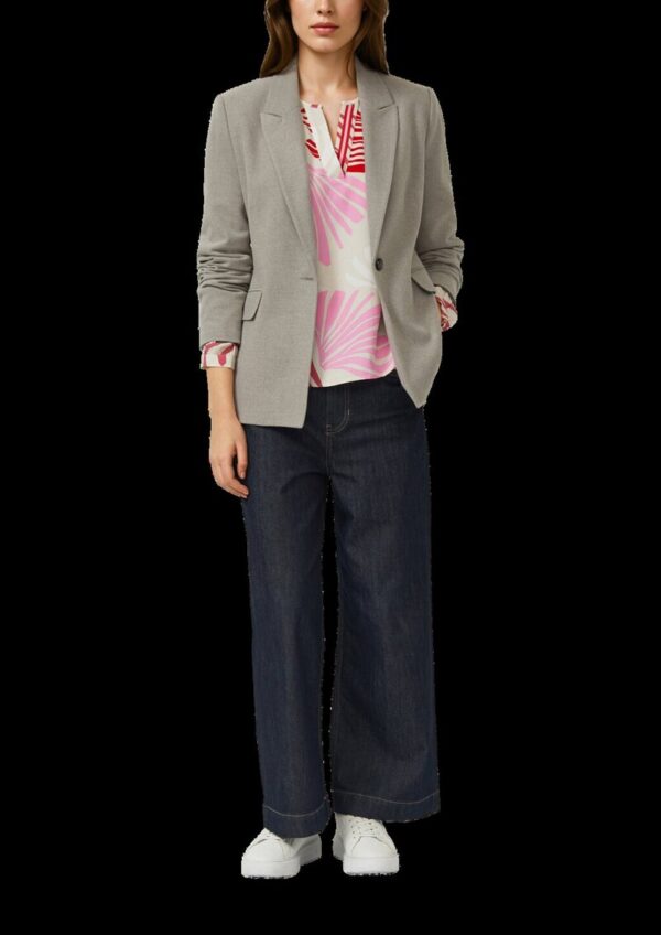 Bluse mit Tunika-Ausschnitt und All-over-Print