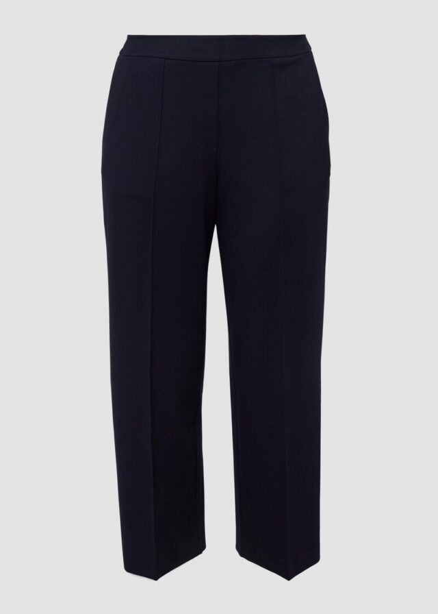 Wide Leg Interlock-Hose mit Biesen