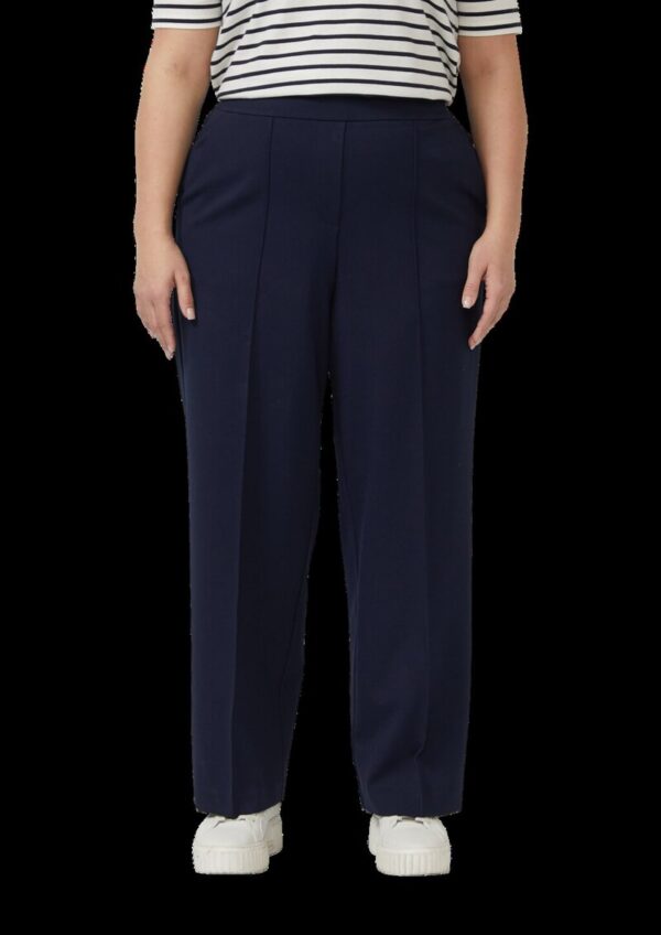 Wide Leg Interlock-Hose mit Biesen