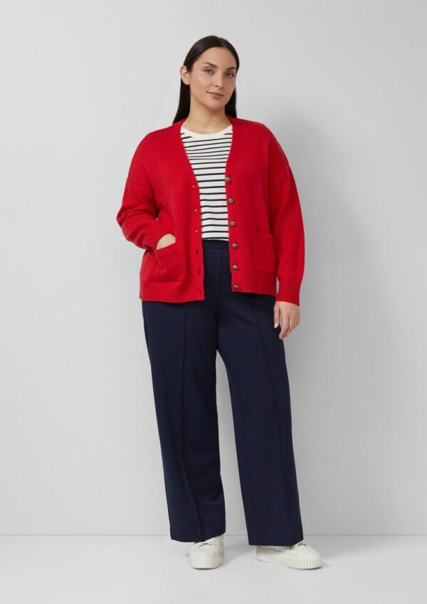 Wide Leg Interlock-Hose mit Biesen