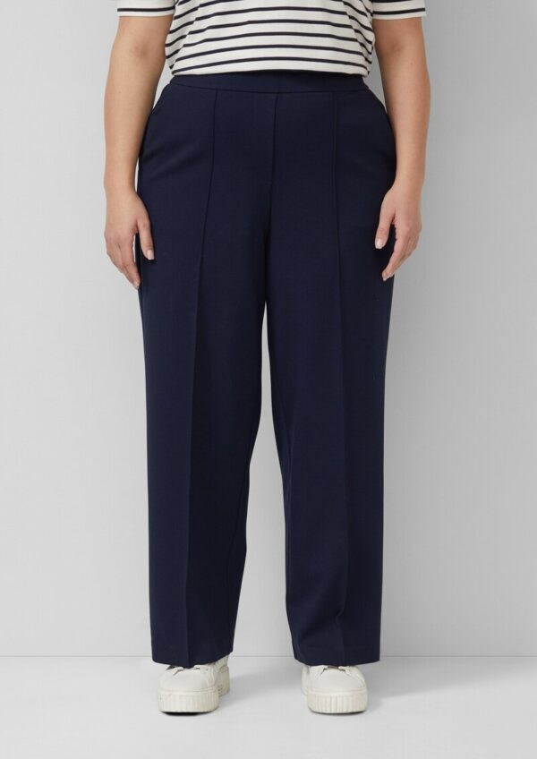 Wide Leg Interlock-Hose mit Biesen