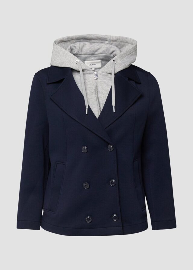 Cabanjacke aus Scuba mit herausnehmbarem Einsatz