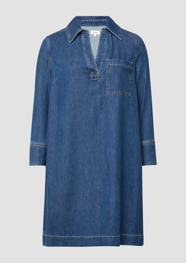 Denim-Kleid mit Eingrifftaschen