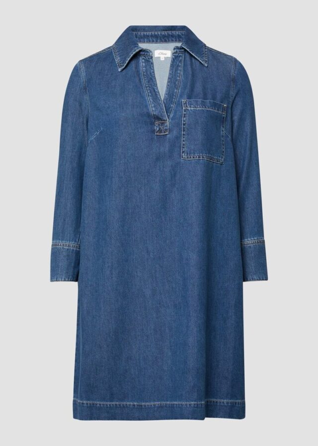 Denim-Kleid mit Eingrifftaschen